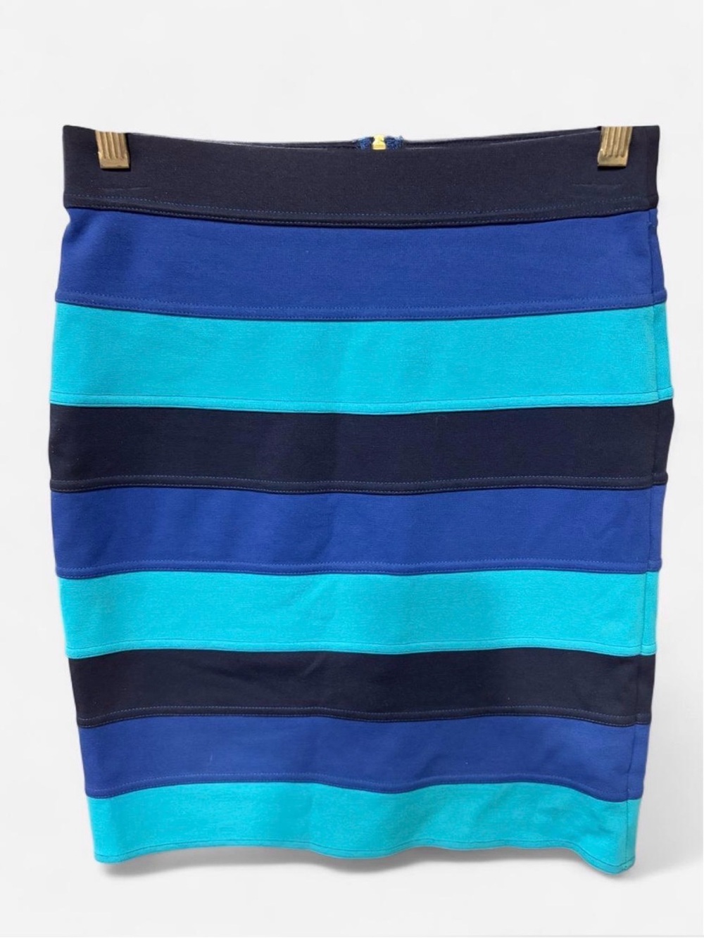 Lilly Pulitzer Bomber Blue Banded Stripe Cheyenne Pencil Skirt Size XS
